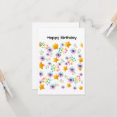 Happy Birthday Card Karte (Vorderseite/Rückseite Beispiel)