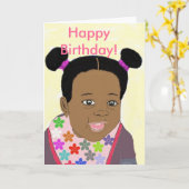 Happy Birthday Card Karte (Gelbe Blume)
