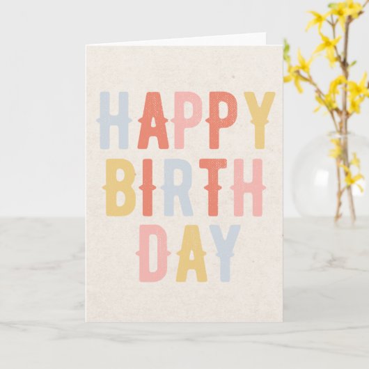 Happy Birthday Card Karte (Gelbe Blume)