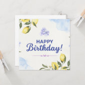 Happy Birthday Card Karte (Vorderseite/Rückseite Beispiel)