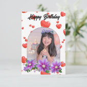 Happy Birthday Card Karte (Stehend Vorderseite)