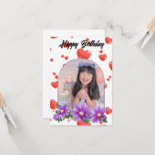 Happy Birthday Card Karte (Vorderseite/Rückseite Beispiel)