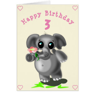 Happy Birthday Card Kleiner Elefant - Personalisie