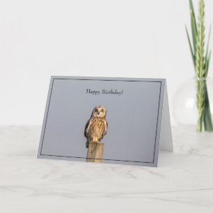 Happy Birthday Card kurze Eule Karte