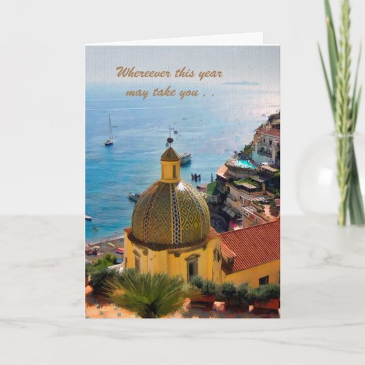 Happy Birthday Card Leben ist ein Abenteuer Karte (Vorderseite)