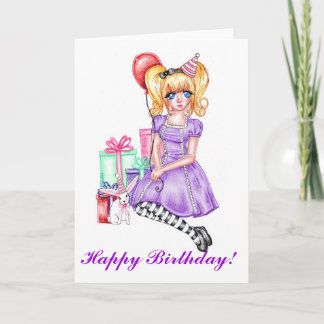 Happy Birthday Card (Lila) Karte