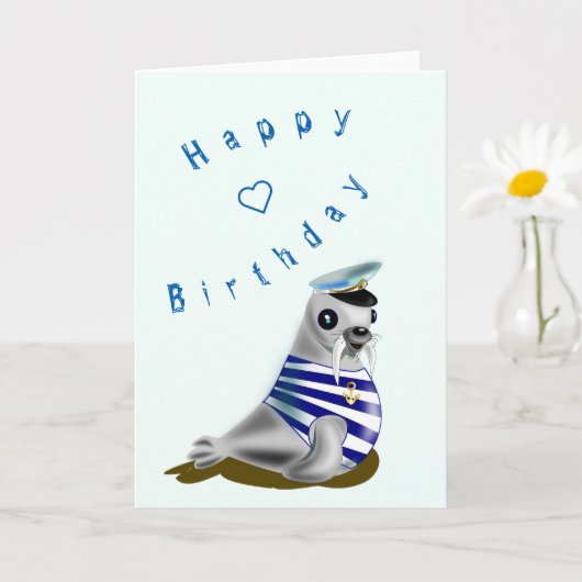 Happy Birthday Card Little Siegel Sailor Karte (Kleine Pflanze)