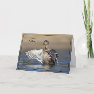 Happy Birthday Card Mallard Duck Karte