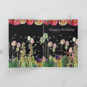 Happy Birthday Card mit Art Deko Kuchen und Ballon Karte (Innenseite)