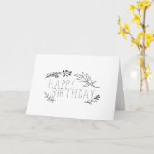 Happy Birthday Card mit Blätter Karte (Gelbe Blume)