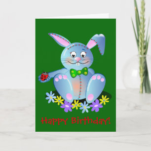 Happy Birthday Card mit Bunny Karte