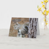 Happy Birthday Card mit Eichhörnchen Karte (Gelbe Blume)