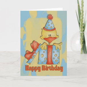 Happy Birthday Card mit Ente Karte