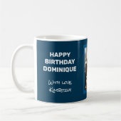 Happy Birthday Card mit Foto auf einer Tasse (Links)