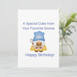 Happy Birthday Card mit Gnome Einladung