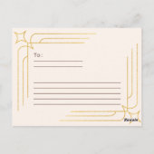 Happy Birthday Card mit Gold Balloons Postkarte (Rückseite)