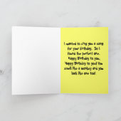 Happy Birthday Card mit Gorilla Song Karte (Innenseite)