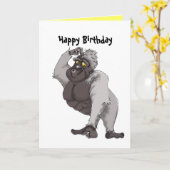 Happy Birthday Card mit Gorilla Song Karte (Gelbe Blume)