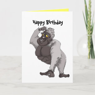Happy Birthday Card mit Gorilla Song Karte