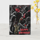 Happy Birthday Card mit Jazz Music Band Karte (Gelbe Blume)