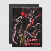 Happy Birthday Card mit Jazz Music Band Magnetkarte (Vorne/Hinten)