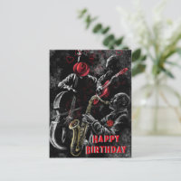 Happy Birthday Card mit Jazz Music - Malerei
