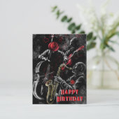 Happy Birthday Card mit Jazzband Feiertagskarte (Stehend Vorderseite)
