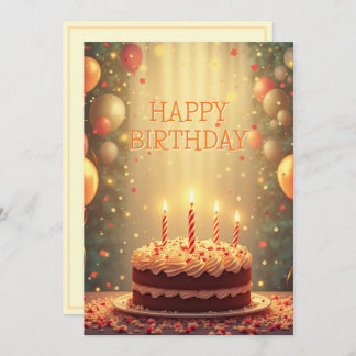 Happy Birthday Card mit Kuchen v0.2 Feiertagskarte
