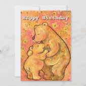 Happy Birthday Card mit Mama und Baby Bear Liebe (Vorderseite)