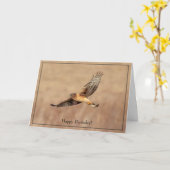 Happy Birthday Card Northern Harrier Hawk Karte (Gelbe Blume)