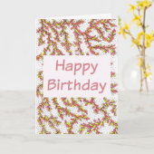 Happy Birthday Card Orange Vines Karte (Gelbe Blume)