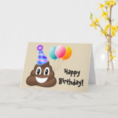 Happy Birthday Card: Party Kacke Emoji Karte (Gelbe Blume)