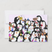 Happy Birthday Card Penguin Birthdays Party Funny Karte (Rückseite)