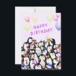 Happy Birthday Card Penguin Birthdays Party Funny Karte<br><div class="desc">Glückliche Geburtstagskarte mit glücklichen Pinguinen Party Cartoon Zeichnend - Niedliche Funny Pinguin Geburtstagsfeier - Wählen / Fügen Sie Ihren einzigartigen Text / Schriftart / Farbe - Make Your Special Birthday Card Gift - Neu vergrössern und verschieben oder entfernen und hinzufügen / Bild mit Anpassungswerkzeug ! - Zeichn und Design von...</div>