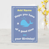 Happy Birthday Card - Personalisieren Sie Front &  Karte (Gelbe Blume)