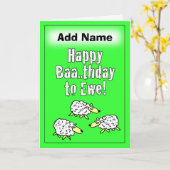 Happy Birthday Card - Personalisieren Sie Front &  Karte (Gelbe Blume)