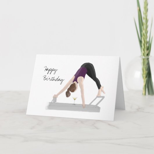Happy Birthday Card Pilates Reformer Karte (Vorderseite)
