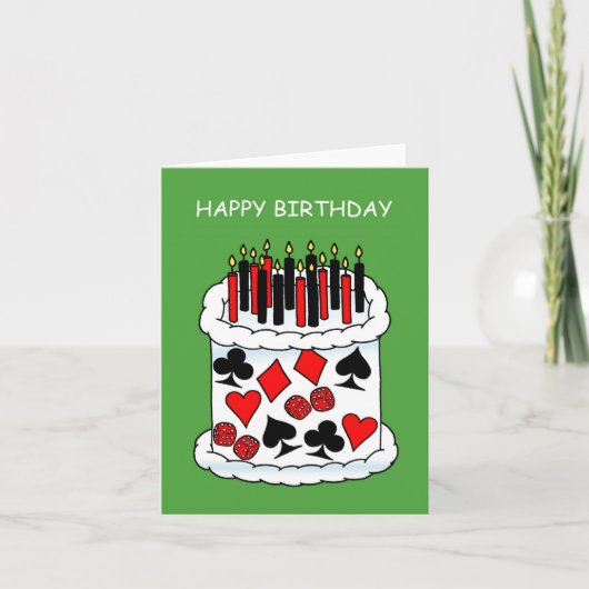 Happy Birthday Card Player Gambler Karte (Vorderseite)