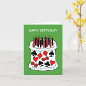 Happy Birthday Card Player Gambler Karte (Gelbe Blume)