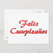 Happy Birthday Card Postkarte (Vorne/Hinten)