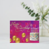 Happy Birthday Card Postkarte (Stehend Vorderseite)