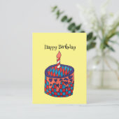 Happy Birthday Card Postkarte (Stehend Vorderseite)