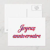 Happy Birthday Card Postkarte (Vorne/Hinten)