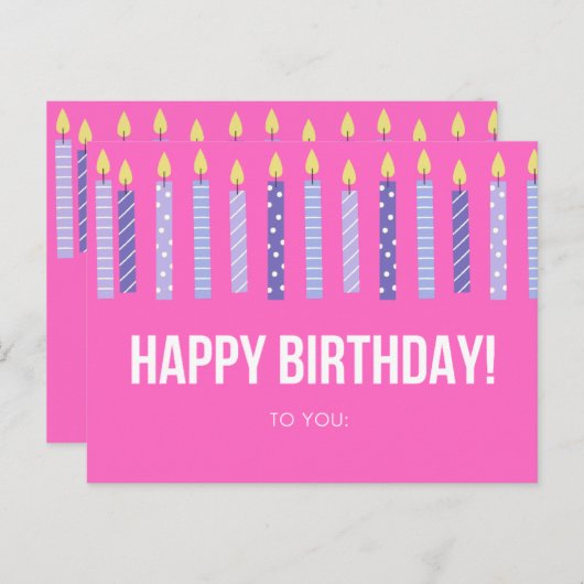 Happy Birthday Card Postkarte (Vorne/Hinten)