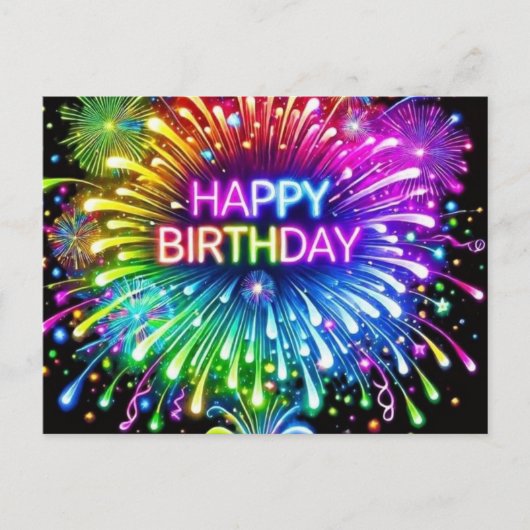 Happy Birthday Card Postkarte (Vorderseite)