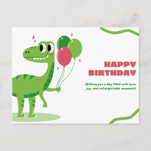 Happy Birthday Card Postkarte (Vorderseite)