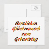 Happy Birthday Card Postkarte (Vorne/Hinten)