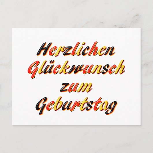 Happy Birthday Card Postkarte (Vorderseite)