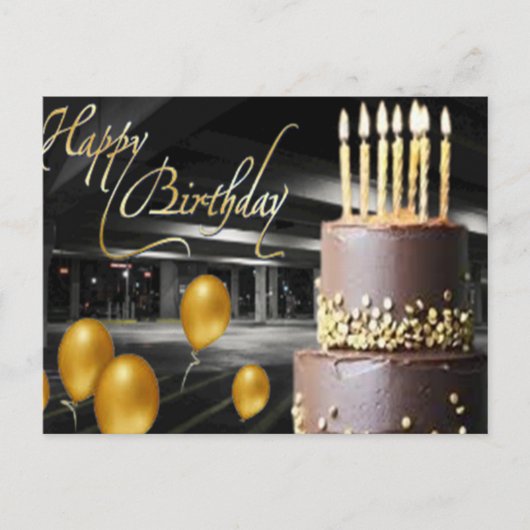 Happy Birthday Card Postkarte (Vorderseite)