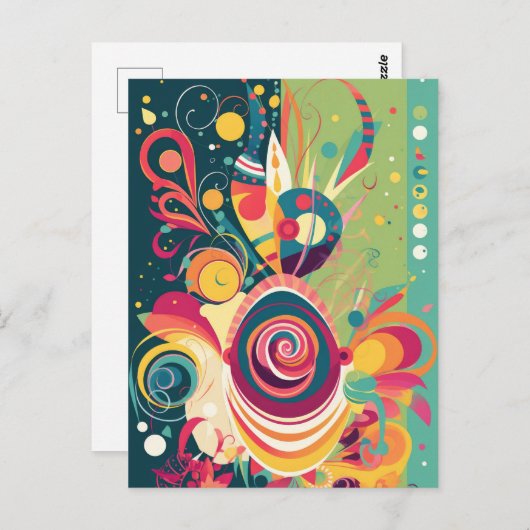 Happy Birthday Card Postkarte (Vorne/Hinten)